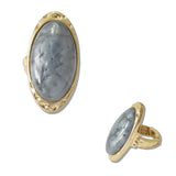 111501, VINTAGE OVAL MARBLED STATEMENT STRETCH RING