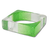 111502, SQUARE GLITTER RESIN BANGLE BRACELET