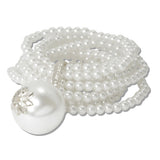 Multi Strand Pearl Stretch Bracelet with Oversized Charm - view 2