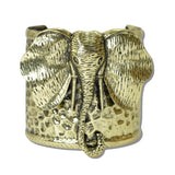 Antique Style Elephant Statement Cuff Bangle Bracelet
