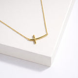 111510, WALK IN FAITH SIDE CROSS PENDANT NECKLACE