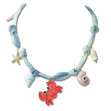 111513, COASTAL CHARM RAFFIA AND SILK NECKLACE