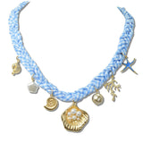 111514, GINGHAM OCEAN COASTAL CHARM NECKLACE