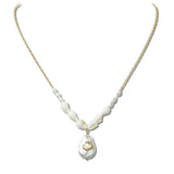 111515, SEASHELL BAROQUE PEARL PENDANT NECKLACE