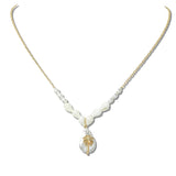 111516, PALM TREE BAROQUE PEARL PENDANT NECKLACE