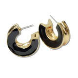 111538, ENAMEL CHUNKY HOOP EARRINGS