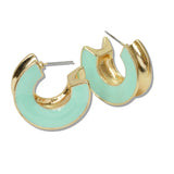 111538, ENAMEL CHUNKY HOOP EARRINGS