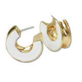 111538, ENAMEL CHUNKY HOOP EARRINGS