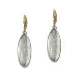 111543, TEXTURED OVAL DROP EARRINGS