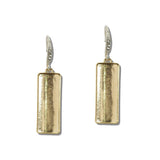 111544, TEXTURED RECTANGULAR DROP EARRINGS