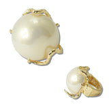 111551, OVERSIZED PEARL ARCHITECTURAL STRETCH RING