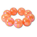 111552, IRIDESCENT CHUNKY BALL BEADED STRETCH BRACELET