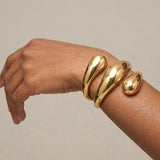 111557, CHUNKY SPIRAL STATEMENT BANGLE BRACELET