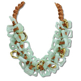 111564, GEOMETRIC RESIN SCULPTURAL LINK NECKLACE