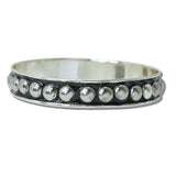 111572, WESTERN BALL TEXTURED BANGLE BRACELET