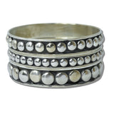 Western Ball Textured Stackable Bangle Bracelet