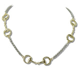 111591, 14K GOLD PLATED HORSEBIT DESIGNER INSPIRED NECKLACE
