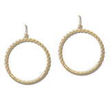 111596, TEXTURED ROUND DROP EARRINGS