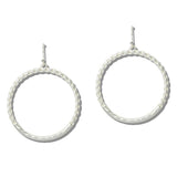 111596, TEXTURED ROUND DROP EARRINGS