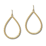 111597, TEXTURED TEARDROP DROP EARRINGS
