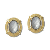 111599, VINTAGE INSPIRED TEXTURED OVAL STUD EARRINGS