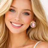 111599, VINTAGE INSPIRED TEXTURED OVAL STUD EARRINGS