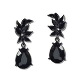 Crystal Marquise Leaf Teardrop Earrings - view 6