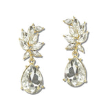 Crystal Marquise Leaf Teardrop Earrings - view 9