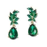 111603, CRYSTAL MARQUISE LEAF TEARDROP EARRINGS