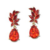 111603, CRYSTAL MARQUISE LEAF TEARDROP EARRINGS