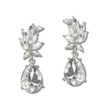 111603, CRYSTAL MARQUISE LEAF TEARDROP EARRINGS