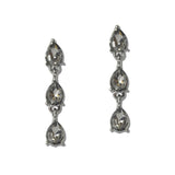Crystal Triple Teardrop Linear Earrings - view 9