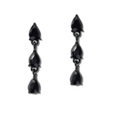 Crystal Triple Teardrop Linear Earrings - view 10