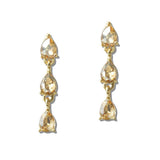 Crystal Triple Teardrop Linear Earrings - view 12