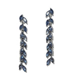 111606, CRYSTAL MARQUISE LEAF VINE LINEAR EARRINGS