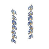 Crystal Marquise Leaf Vine Linear Earrings - view 6