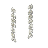 111606, CRYSTAL MARQUISE LEAF VINE LINEAR EARRINGS