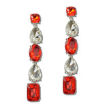 111608, SORORITY MIXED CUT CRYSTAL LINEAR DROP EARRINGS