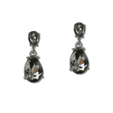 Crystal Double Teardrop Linear Earrings - view 8