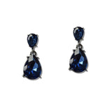 Crystal Double Teardrop Linear Earrings - view 10