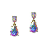 Crystal Double Teardrop Linear Earrings - view 11