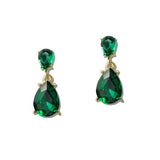 111618, CRYSTAL DOUBLE TEARDROP LINEAR EARRINGS wholesale fashion jewelry - GOOD FEELINGS, INC