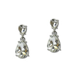Crystal Double Teardrop Linear Earrings - view 7