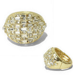 Baguette and Round Crystal Pave Stretch Ring - view 4