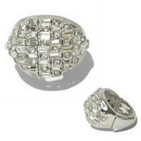 Baguette and Round Crystal Pave Stretch Ring - view 3