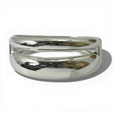 Polished Split Layer Hinged Bangle Bracelet - view 2