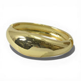 Polished Domed Hinged Bangle Bracelet - view 2