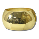 Polished Wide Domed Hinged Bangle Bracelet