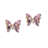 Butterfly Cubic Zirconia Stud Earrings - view 3