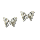 Butterfly Cubic Zirconia Stud Earrings - view 2